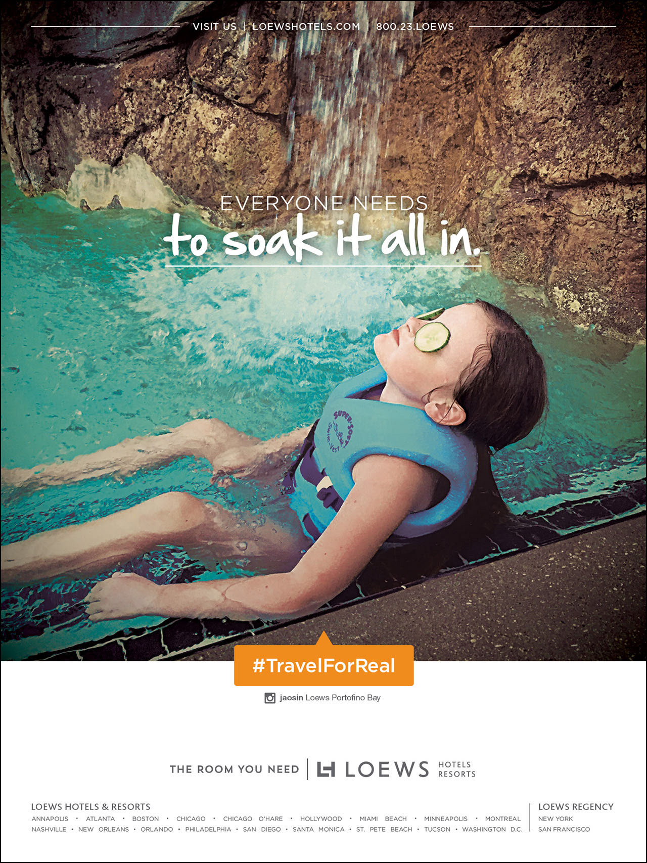 Loews Hotels — #TravelForReal campaign.