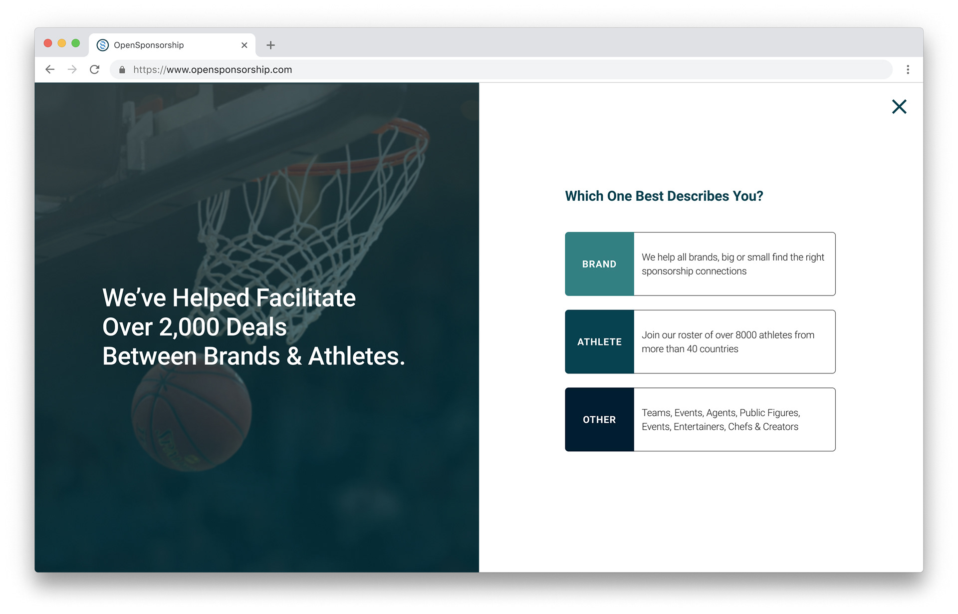 New sign-up flow.