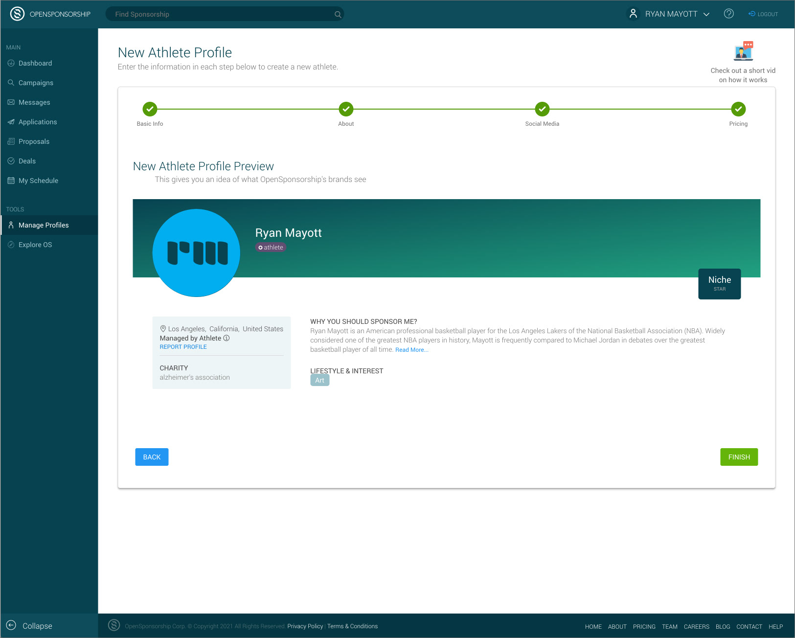 Original sign-up flow.