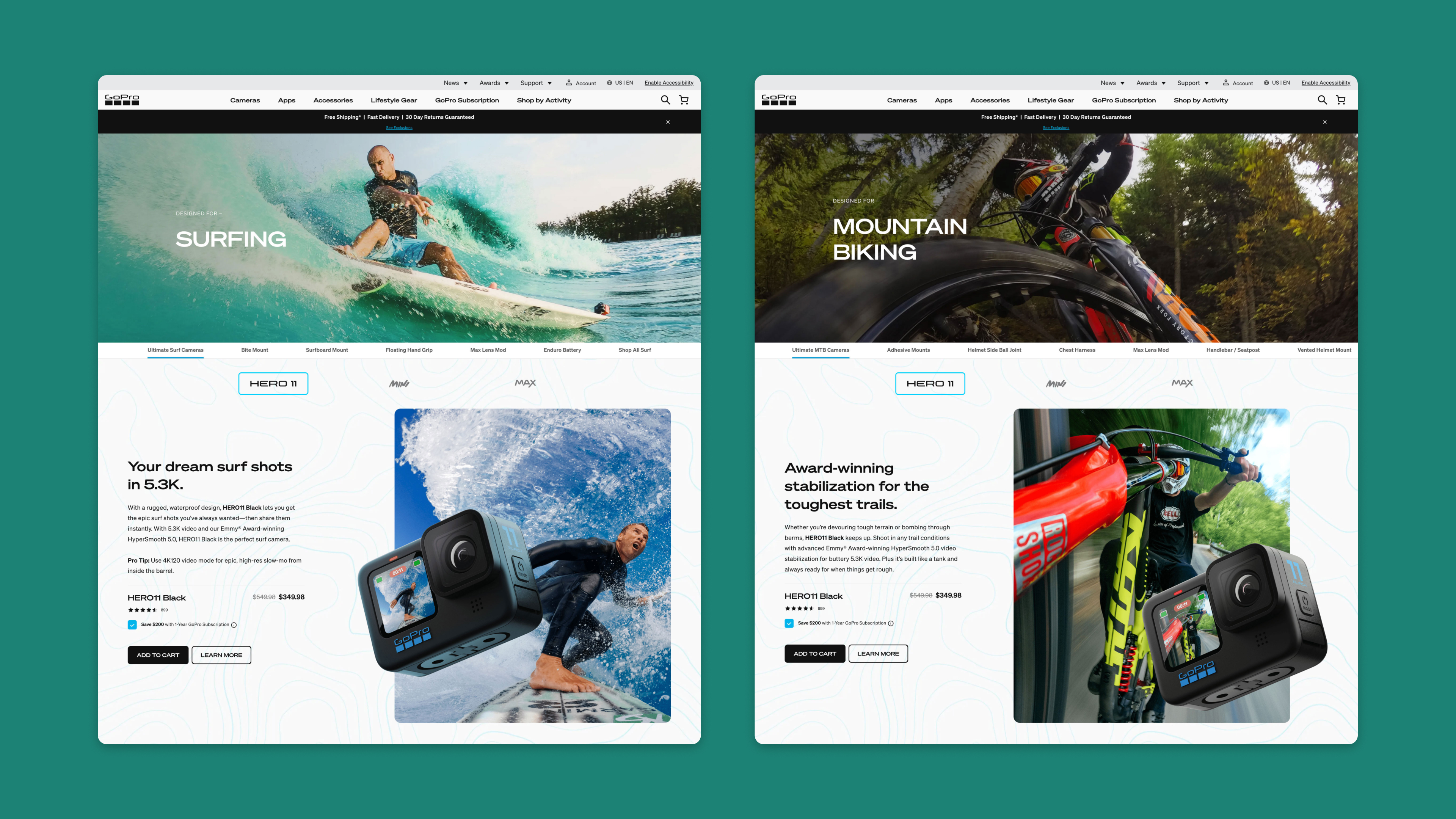 GoPro.com — content module.